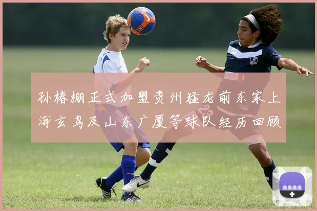 孙椿棚正式加盟贵州猛龙前东家上海玄鸟及山东广厦等球队经历回顾